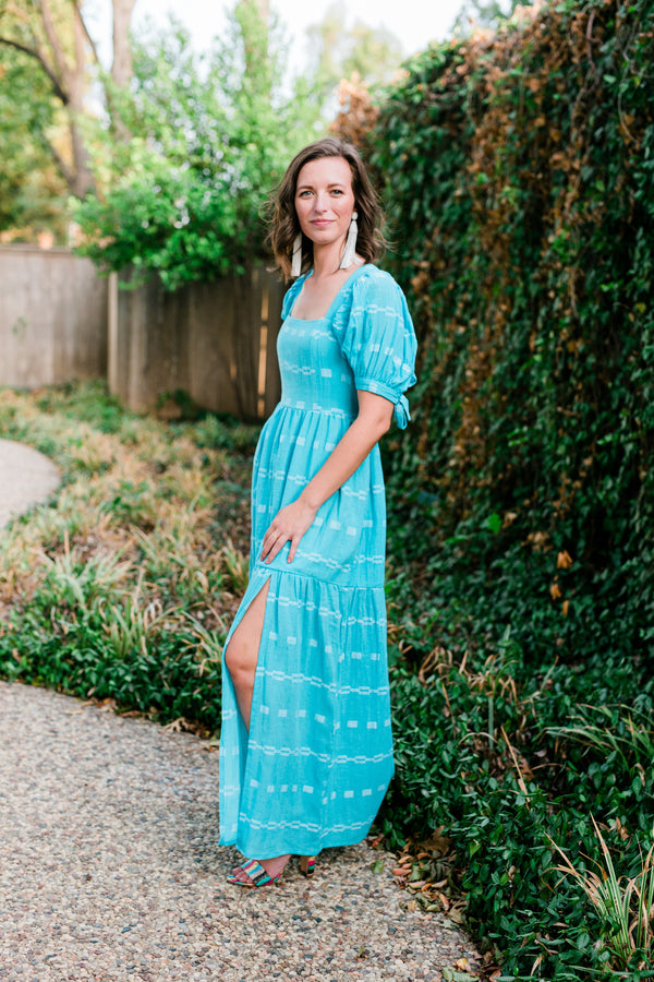 Nina Dress in Turquoise